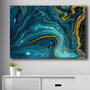 Wallity Cuadro Decorativo sobre Lienzo 70 x 100 cm Azul, Azul Marino y Dorado